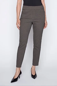 Jacquard bengaline skinny leg pant