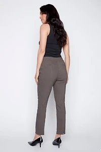 Jacquard bengaline skinny leg pant