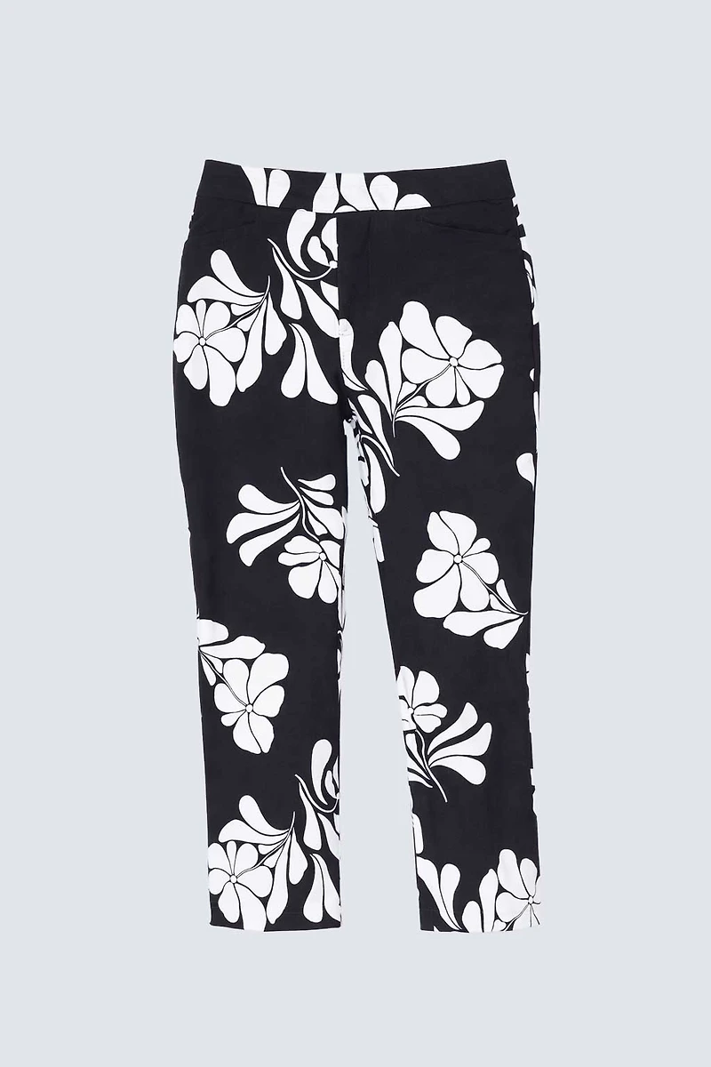 Floral print bengaline capri