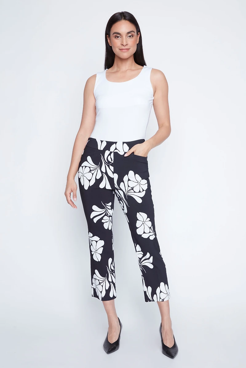 Floral print bengaline capri