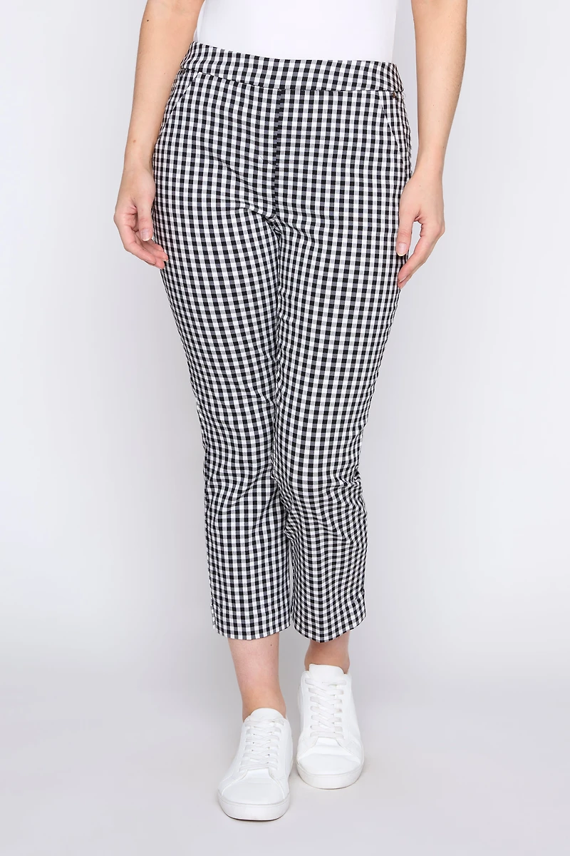 Gingham capri