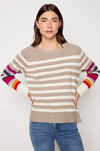 Crew Neck Striped Sweater