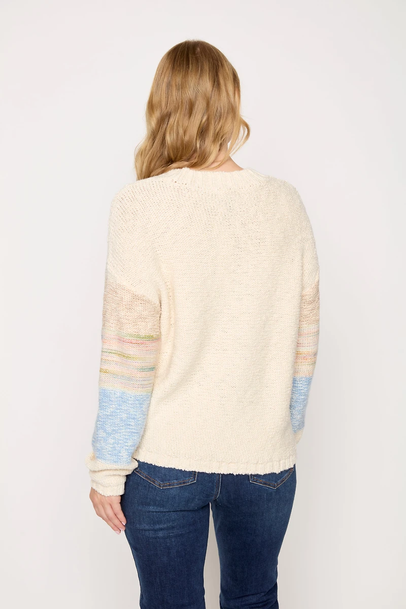 Floral Landscape Knit Sweater