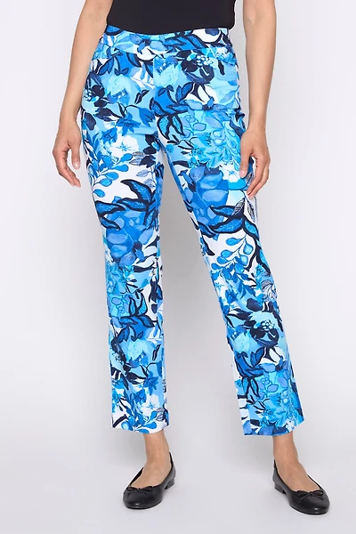 Le pantalon à jambe droite imprimé floral