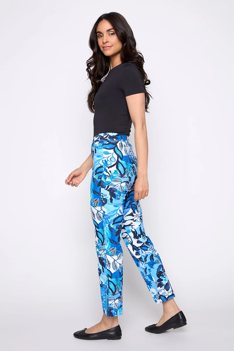 Le pantalon à jambe droite imprimé floral
