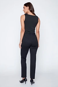 Stripe pdr straight leg pant