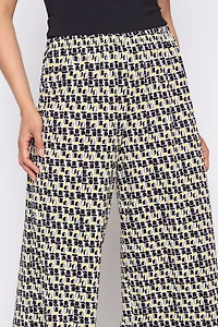 Abstract print gaucho pant