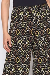 Geometric print gaucho pant