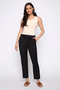 Slim leg sash detail pant