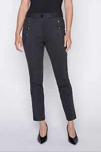 Slim leg solid pdr pant