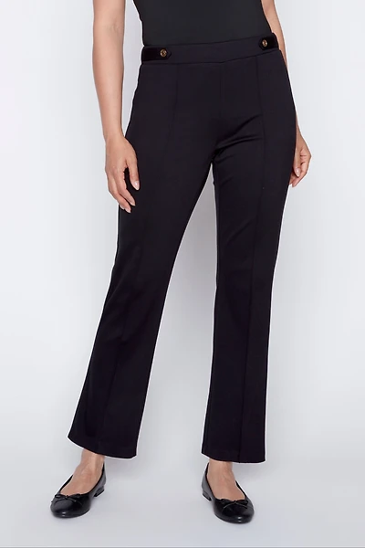 Solid straight leg pdr pant