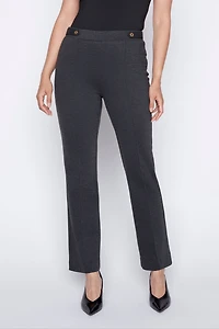 Solid straight leg pdr pant