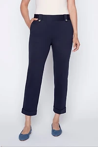 Le pantalon à revers uni