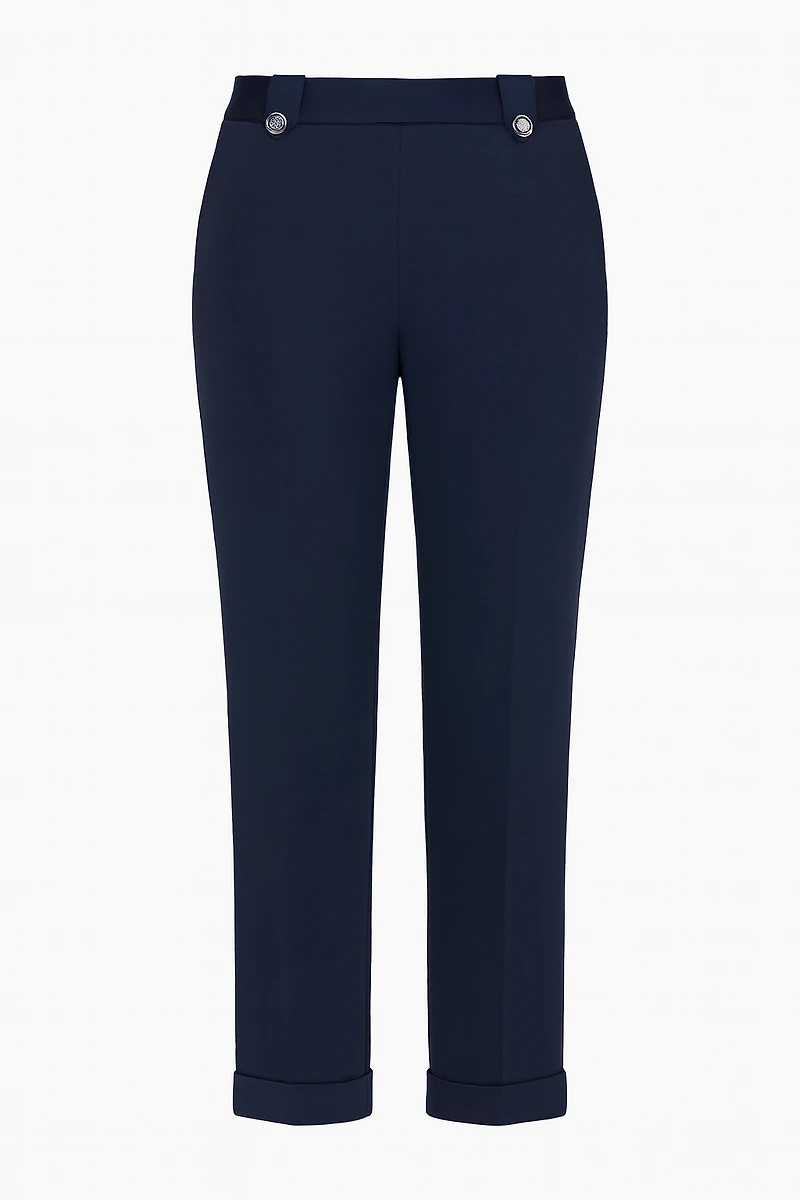 Le pantalon à revers uni