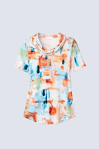 La tunique imprimée à col bénitier