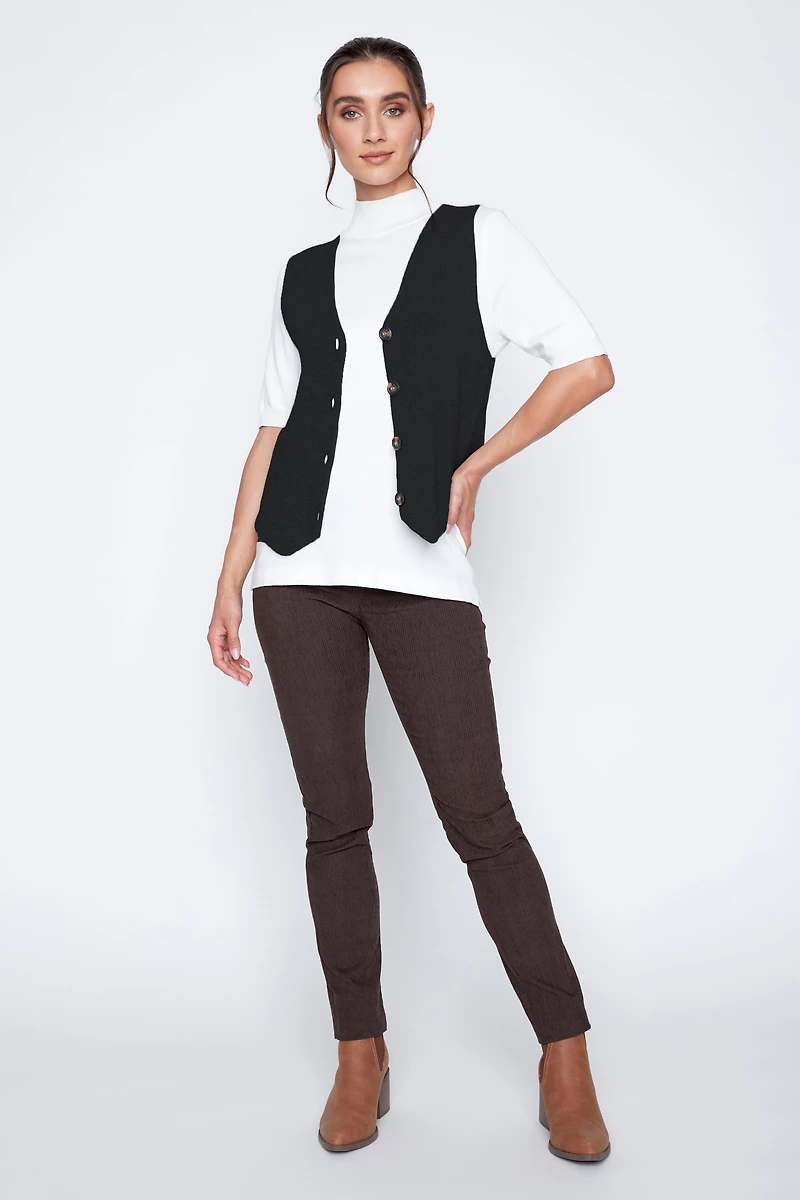 Le gilet côtelé