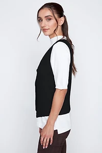 Rib sweater vest