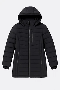 Horizontal quilt puffer jacket