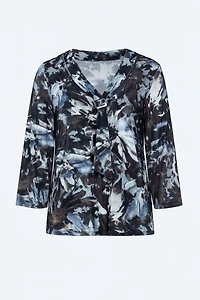 Le haut à paillettes imprimé floral