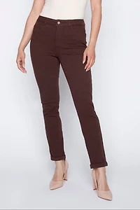 Slim leg colored jean