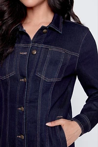 Long denim coatdress