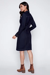 Long denim coatdress