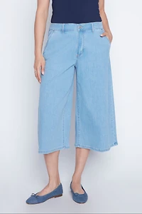 Wide leg stretch palazzo jean