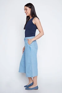 Le jean palazzo extensibles à jambes larges