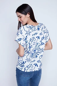 Printed crew neck t-shirt