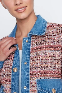 Mix media tweed jacket