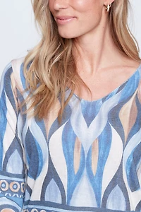 Abstract border print top