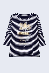 Dolman sleeve stripe top