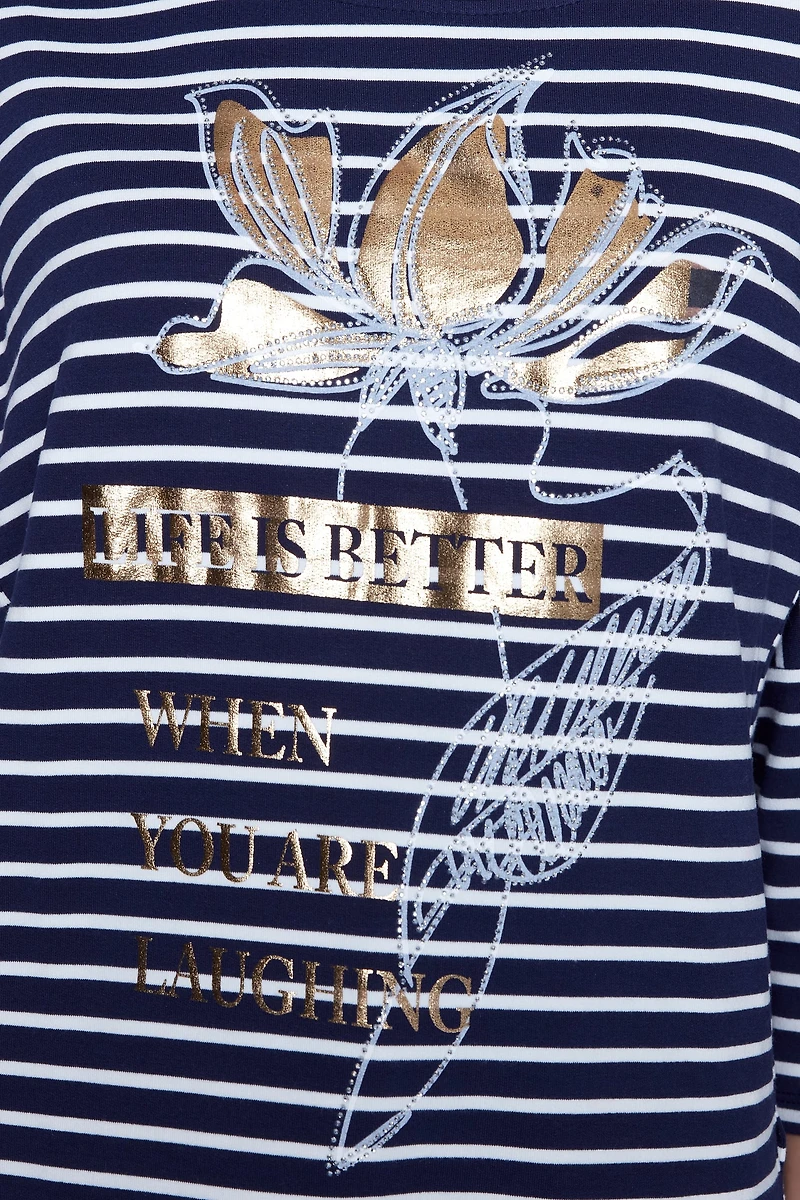 Le haut rayé à manches dolman