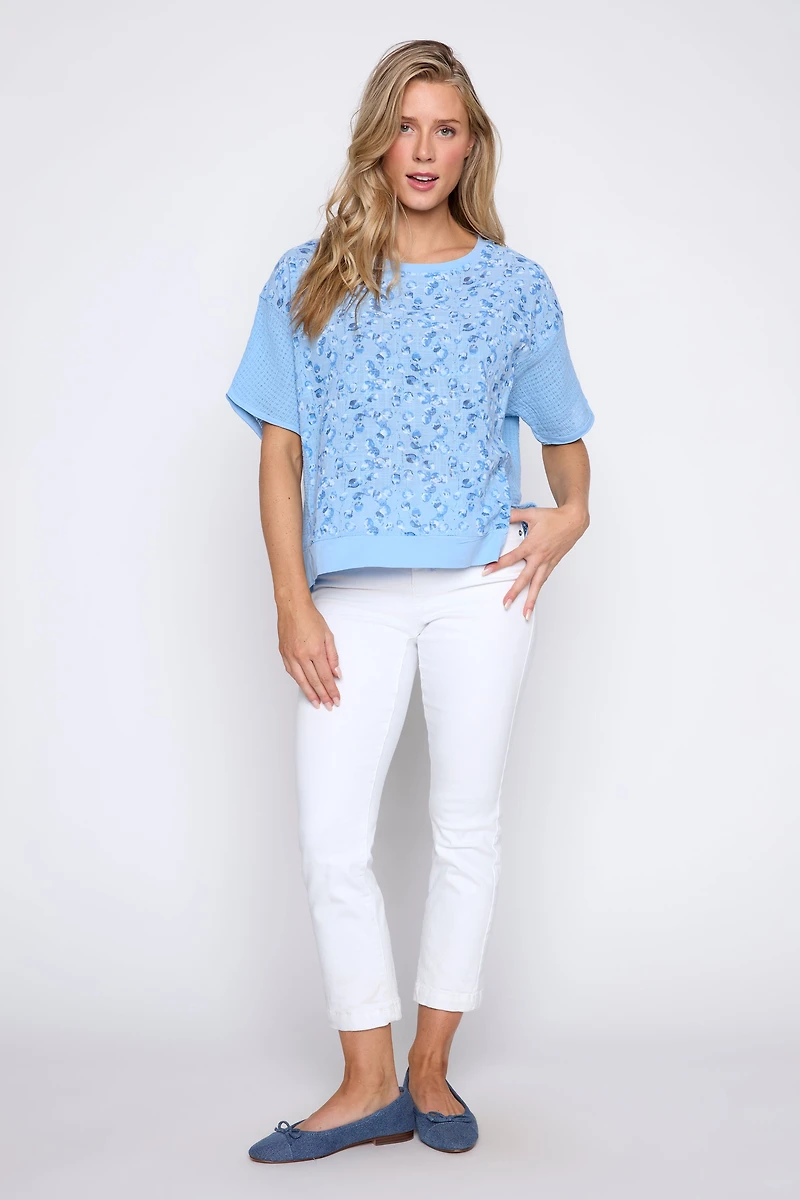 Printed cotton top