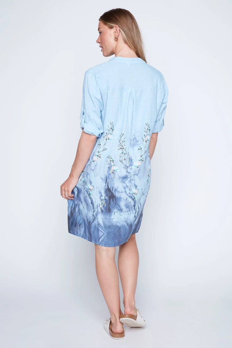 La robe en lin à imprimé floral