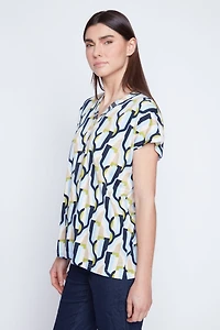 Abstract print top