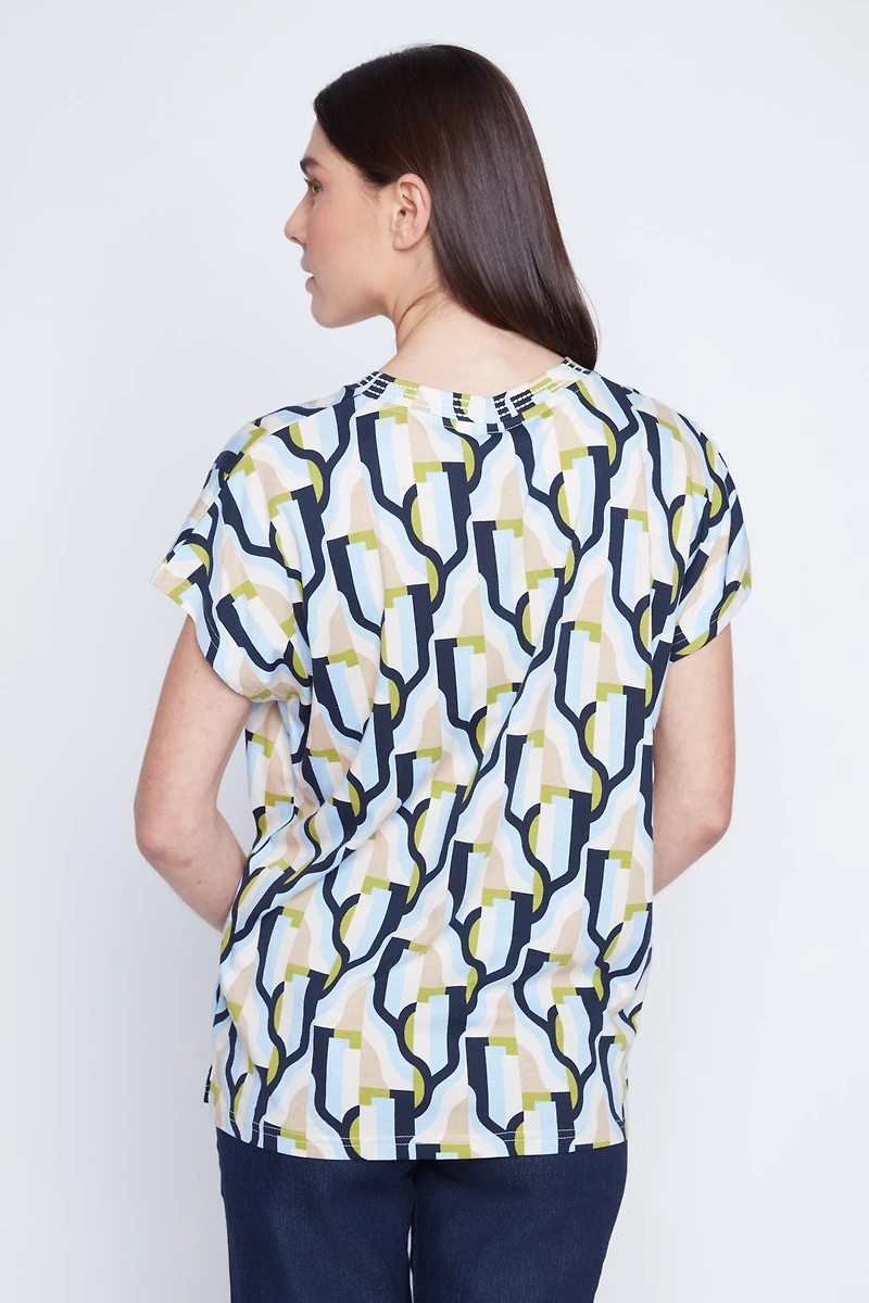 Abstract print top