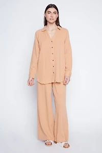 La blouse en coton froissé