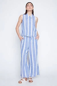 Stripe linen pant
