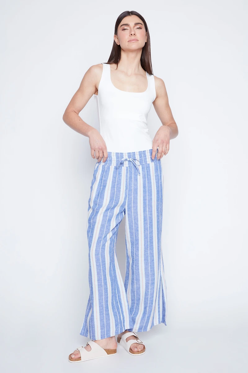 Stripe linen pant