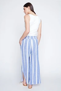 Stripe linen pant