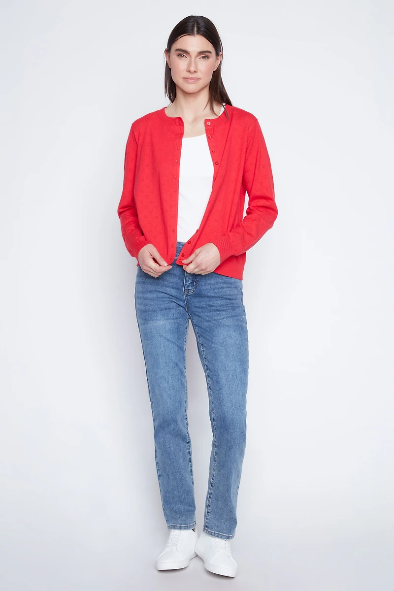 Hearts design cardigan