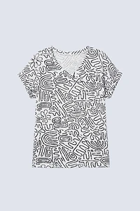 Monochrome two way convertible v-neck top