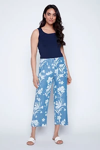 Le capri fleuri à jambes larges