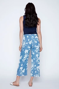 Wide leg floral capri