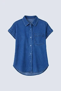 Lyocell button front shirt