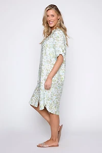 Printed shirt dress