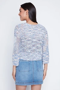 Bell sleeve crochet sweater