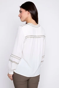 Crepe flowy blouse