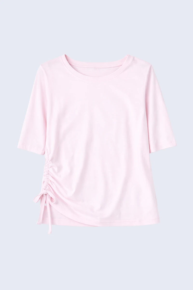 Shirring detail bamboo top